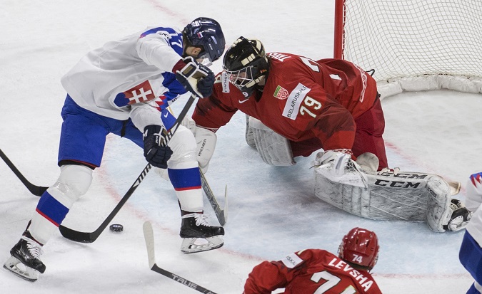 Dávid Buc v zápase proti Bielorusku