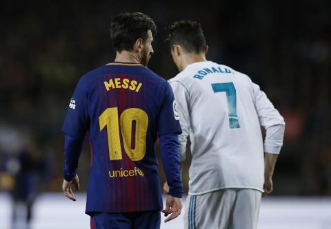 Lionel Messi a Cristiano Ronaldo počas El Clásica