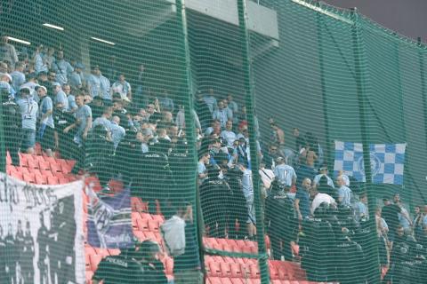 Sektor fanúšikov Slovana Bratislava počas finále Slovnaft Cupu